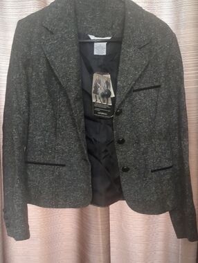 George Dark Gray Tweed Blazer